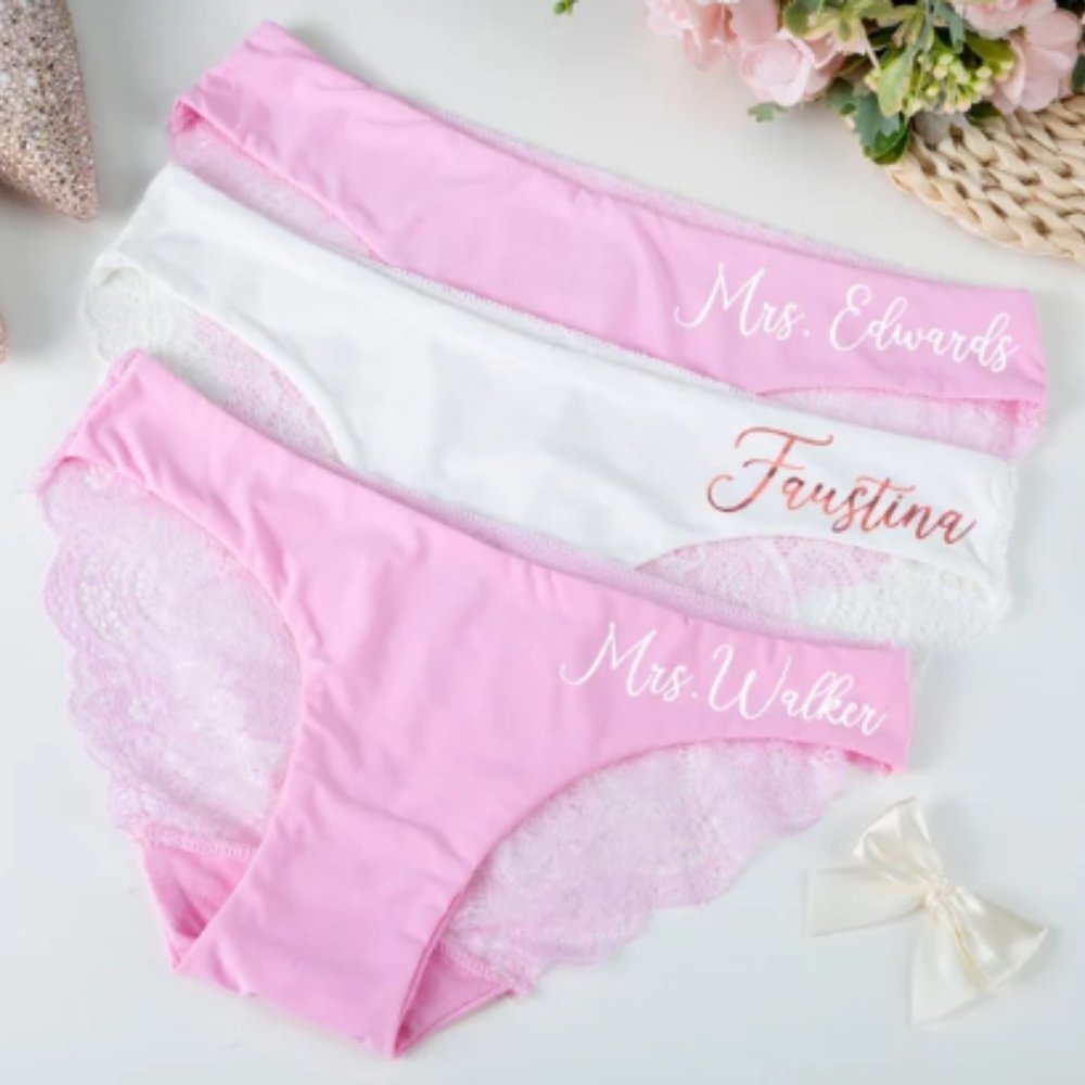 Custom Panties,Bridesmaid Panties,Honeymoon Panties,Personalized Panties,